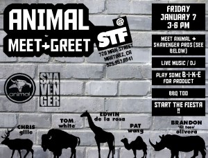 BG Cartography » STF BMX Shop Event Flyer, Animal Team Jam