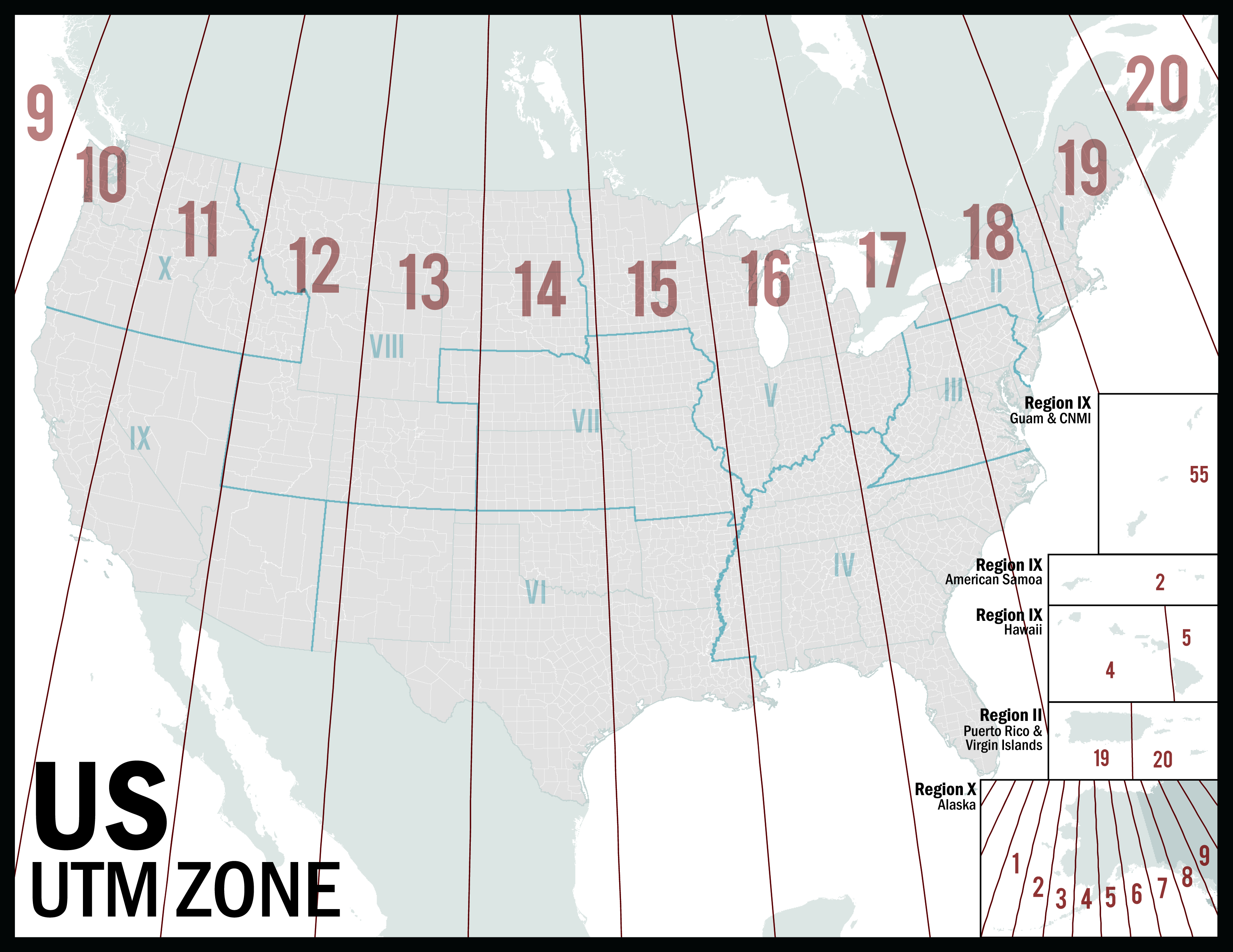 BG Cartography » UTM Zones