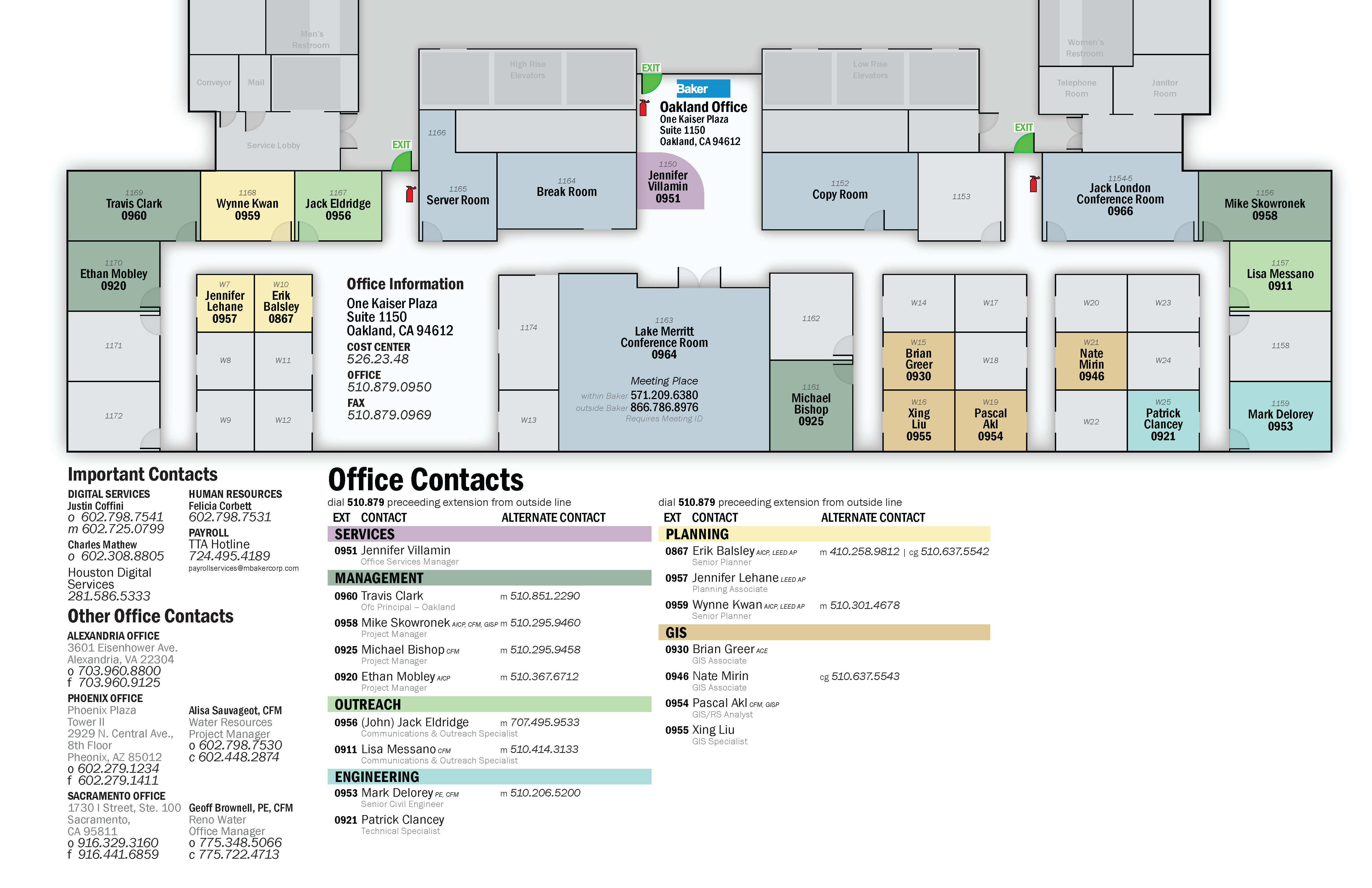 BG Cartography Oakland Seating Chart Floor Plan